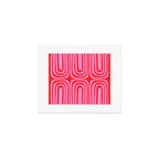 Preppy Pink and Red Abstract Confaab Pattern Art Print Gallery Image 1