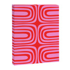 Preppy Pink and Red Abstract Confaab Vertical Pattern Canvas Print Gallery Image 6