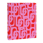Preppy Pink and Red Mid Century Modern Loop Pattern Canvas Print Gallery Image 8