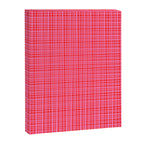 Preppy Pink and Red Minimalist Fine Weave Woven Pattern Canvas Print Gallery Image 8