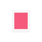 Preppy Pink and Red Minimalist Fine Weave Woven Pattern Art Print Gallery Image 1