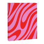 Preppy Pink and Red Retro Abstract Wavy Loops Pop Pattern Canvas Print Gallery Image 8