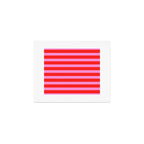 Preppy Pink and Red Stripes Pattern Art Print Gallery Image 1