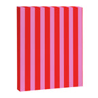 Preppy Pink and Red Vertical Stripes Pattern  Canvas Print Gallery Image 6