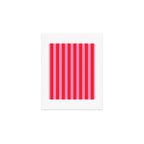 Preppy Pink and Red Vertical Stripes Pattern  Art Print Gallery Image 1