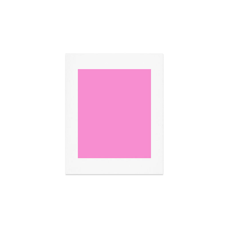Preppy Pink Solid Color Art Print Gallery Image 1