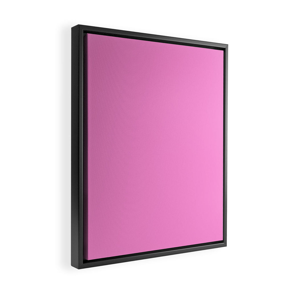 Preppy Pink Solid Color Framed Canvas Print Gallery Image 2