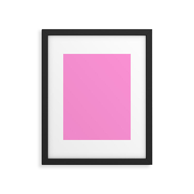 Preppy Pink Solid Color Framed Art Print Gallery Image 6
