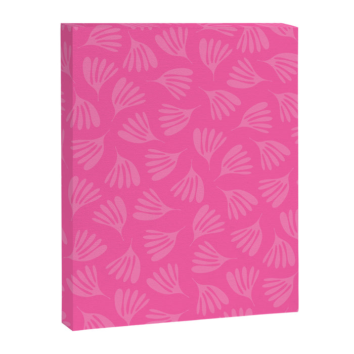 Preppy Pink Wispy Leaves Contemporary Abstract Pattern Canvas Print Gallery Image 1