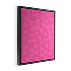 Preppy Pink Wispy Leaves Contemporary Abstract Pattern Framed Canvas Print Gallery Image 2