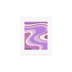Purple Dream Retro Liquid Swirls Abstract Art Print Gallery Image 1