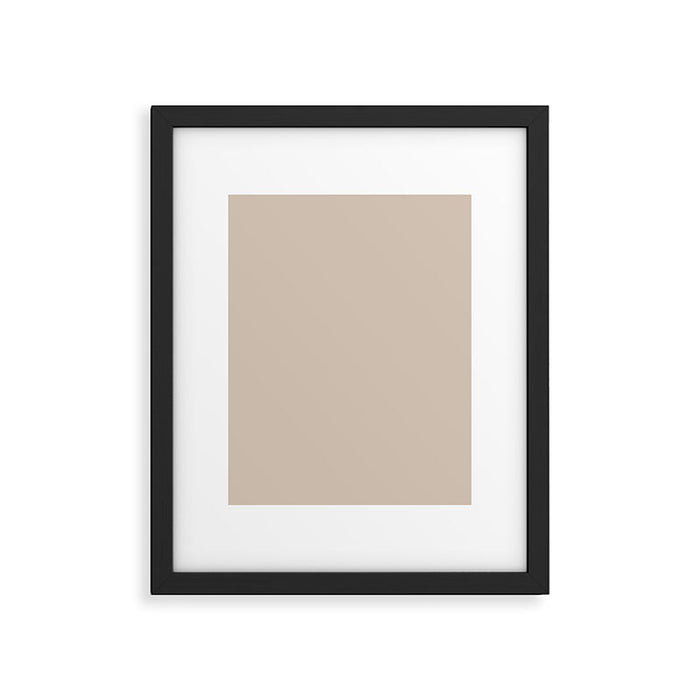 Putty Colour Solid Framed Art Print Gallery Image 1