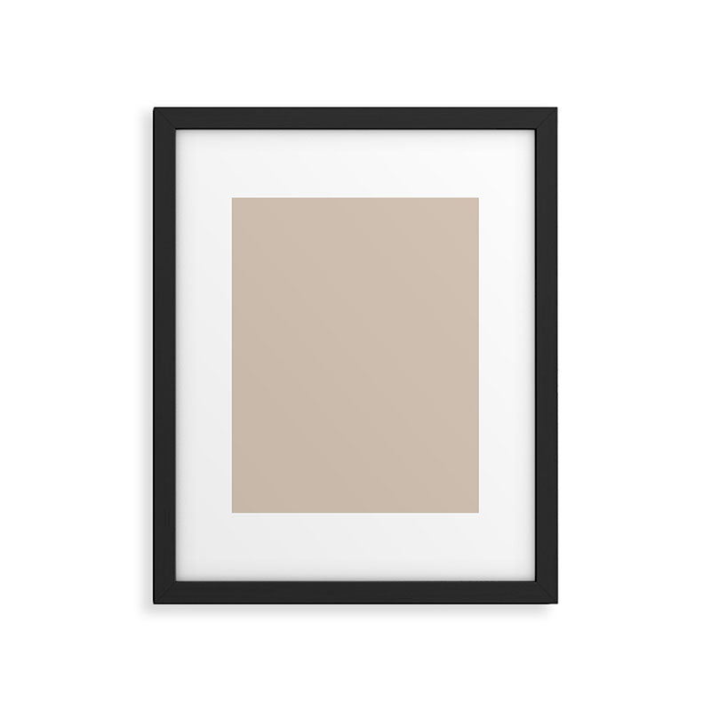 Putty Colour Solid Framed Art Print Gallery Image 6