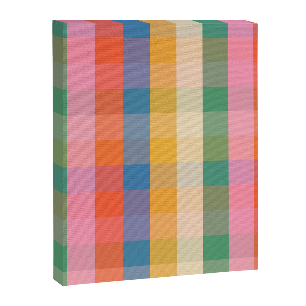 Rainbow Plaid Colorful Check Pattern Canvas Print Gallery Image 8