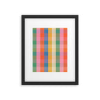 Rainbow Plaid Colorful Check Pattern Framed Art Print Gallery Image 6