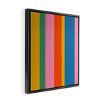 Rainbow Pop Colourful Vertical Stripe Pattern Framed Canvas Print Gallery Image 2