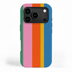 Rainbow Pop Colourful Vertical Stripe Pattern iPhone Case Gallery Image 1