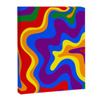 Rainbow Pride Colorful Retro Liquid Swirl Abstract Pattern Canvas Print Gallery Image 6