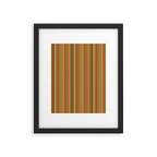 Retro 50s 60s 70s Stripes Narrow Vertical Brown Orange Avocado Green Pattern Framed Art Print Gallery Image 6