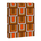 Retro 70s Brown and Orange Geometric Portes Pattern II Canvas Print Gallery Image 8