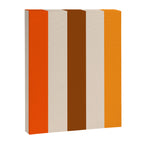 Retro 70s Vertical Stripes Brown Orange Beige Canvas Print Gallery Image 8