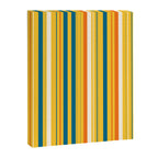 Retro 70s Vertical Stripes Orange Blue Yellow Pattern Canvas Print Gallery Image 6