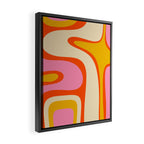 Retro Abstract Copacetic Pattern Pink Orange Yellow Framed Canvas Print Gallery Image 2