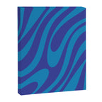 Retro Abstract Pattern Wavy Loops Contemporary Pop Art in Bold Blue Canvas Print Gallery Image 8