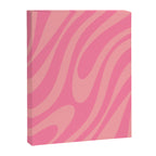 Retro Abstract Wavy Loops Pattern in Pretty Pink Canvas Print Gallery Image 8