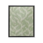 Retro Botanical Pattern Sage Green Framed Canvas Print Gallery Image 8