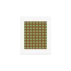 Retro Christmas Atomic Dots Mid Century Modern Xmas Pattern on Red Art Print Gallery Image 1