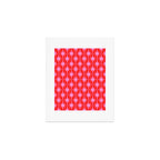 Retro Christmas Atomic Stars Mid Century Modern Pattern in Preppy Pink and Red Art Print Gallery Image 1