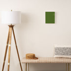 Retro Christmas Olive Green Solid Colour Canvas Print Gallery Image 2