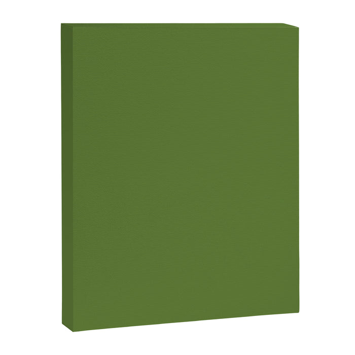 Retro Christmas Olive Green Solid Colour Canvas Print Gallery Image 1