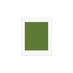 Retro Christmas Olive Green Solid Colour Art Print Gallery Image 1