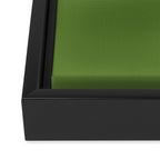 Retro Christmas Olive Green Solid Colour Framed Canvas Print Gallery Image 3