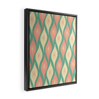 Retro Christmas Ornament Pattern Mint Green Blush Pink Cream Framed Canvas Print Gallery Image 2