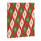 Retro Christmas Ornaments Pattern Red Cream Green Canvas Print Gallery Image 8