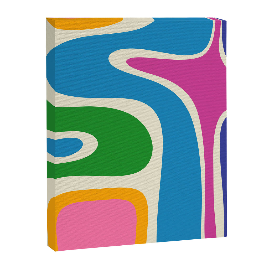 Retro Copacetic Colorful Fun Abstract Pattern Canvas Print Gallery Image 8