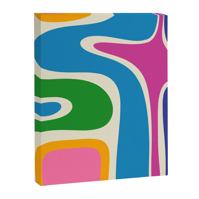 Retro Copacetic Colorful Fun Abstract Pattern Canvas Print Gallery Image 1