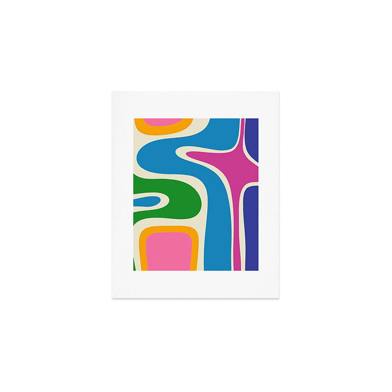 Retro Copacetic Colorful Fun Abstract Pattern Art Print Gallery Image 1