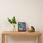 Retro Copacetic Colorful Fun Abstract Pattern Framed Canvas Print Gallery Image 4