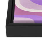 Retro Dream Abstract Liquid Swirl Pattern in Light Purple Framed Canvas Print Gallery Image 3