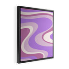 Retro Dream Abstract Liquid Swirl Pattern in Light Purple Framed Canvas Print Gallery Image 2