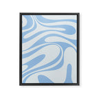 Retro Fantasy Swirl Abstract in Powder Blue Framed Canvas Print Gallery Image 8