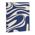 Retro Fantasy Swirl Abstract in Blue and Cream Canvas Print Gallery Image 8