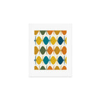 Retro Fish Mid Century Modern Multicolor Abstract Pattern Art Print Gallery Image 1