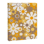 Retro Garden Flowers Groovy 60s 70s Floral Pattern in Ochre Yellow Orange Canvas Print Gallery Image 8