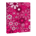 Retro Garden Gingham Flowers Hot Pink Magenta Abstract Floral Pattern Canvas Print Gallery Image 8