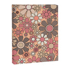 Retro Garden Gingham Flowers Vintage Pattern Peach Mauve Canvas Print Gallery Image 8
